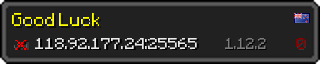 Userbar 320x64 in minecraft style for 118.92.177.24:25565