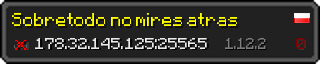 Userbar 320x64 in minecraft style for 178.32.145.125:25565