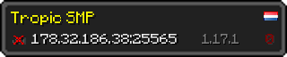 Userbar 320x64 in minecraft style for 178.32.186.38:25565