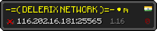 Userbar 320x64 in Minecraft-Stil für den Server 116.202.16.181:25565