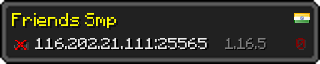 Userbar 320x64 in Minecraft-Stil für den Server 116.202.21.111:25565