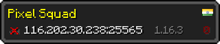 Userbar 320x64 in Minecraft-Stil für den Server 116.202.30.238:25565