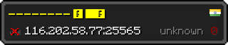 Userbar 320x64 in Minecraft-Stil für den Server 116.202.58.77:25565