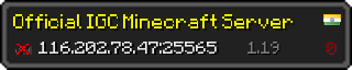 Userbar 320x64 in Minecraft-Stil für den Server 116.202.78.47:25565