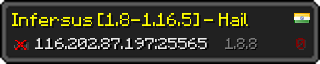 Userbar 320x64 in Minecraft-Stil für den Server 116.202.87.197:25565