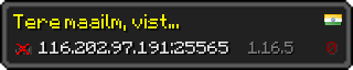 Userbar 320x64 in Minecraft-Stil für den Server 116.202.97.191:25565