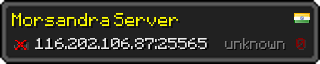 Userbar 320x64 in Minecraft-Stil für den Server 116.202.106.87:25565