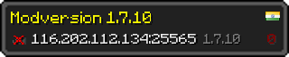 Userbar 320x64 in Minecraft-Stil für den Server 116.202.112.134:25565