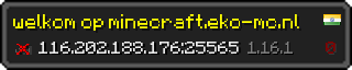 Userbar 320x64 in Minecraft-Stil für den Server 116.202.188.176:25565