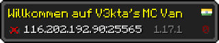 Userbar 320x64 in minecraft style for 116.202.192.90:25565