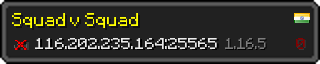 Userbar 320x64 in minecraft style for 116.202.235.164:25565