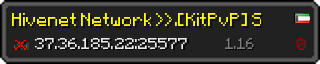 Userbar 320x64 in Minecraft-Stil für den Server 37.36.185.22:25577