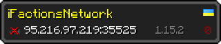 Userbar 320x64 in minecraft style for 95.216.97.219:35525