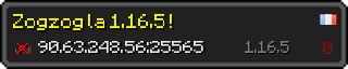 Userbar 320x64 in Minecraft-Stil für den Server 90.63.248.56:25565