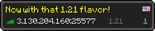 Userbar 320x64 in Minecraft-Stil für den Server 3.130.204.160:25577