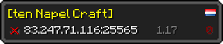 Userbar 320x64 in minecraft style for 83.247.71.116:25565