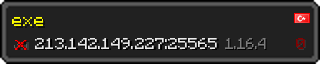 Userbar 320x64 in minecraft style for 213.142.149.227:25565