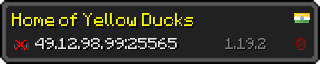 Userbar 320x64 in Minecraft-Stil für den Server 49.12.98.99:25565