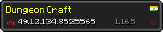 Userbar 320x64 in Minecraft-Stil für den Server 49.12.134.85:25565