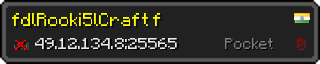 Userbar 320x64 in minecraft style for 49.12.134.8:25565