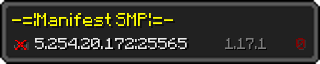 Userbar 320x64 in Minecraft-Stil für den Server 5.254.20.172:25565