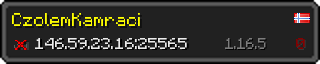 Userbar 320x64 in minecraft style for 146.59.23.16:25565