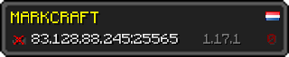 Userbar 320x64 in minecraft style for 83.128.88.245:25565