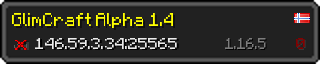 Userbar 320x64 in minecraft style for 146.59.3.34:25565