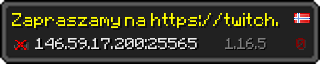 Userbar 320x64 in minecraft style for 146.59.17.200:25565