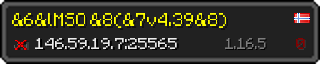 Userbar 320x64 in minecraft style for 146.59.19.7:25565