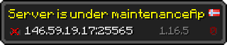 Userbar 320x64 in Minecraft-Stil für den Server 146.59.19.17:25565