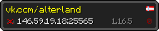 Userbar 320x64 in minecraft style for 146.59.19.18:25565