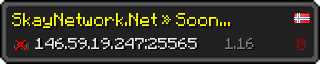 Userbar 320x64 in minecraft style for 146.59.19.247:25565