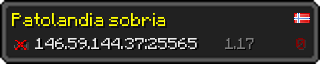 Userbar 320x64 in Minecraft-Stil für den Server 146.59.144.37:25565