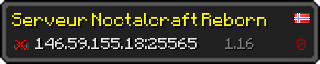 Userbar 320x64 in minecraft style for 146.59.155.18:25565