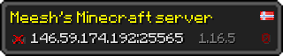 Userbar 320x64 in Minecraft-Stil für den Server 146.59.174.192:25565