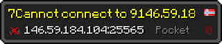 Userbar 320x64 in minecraft style for 146.59.184.104:25565