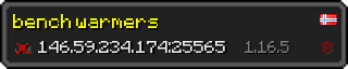 Userbar 320x64 in minecraft style for 146.59.234.174:25565