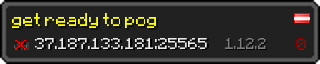 Userbar 320x64 in Minecraft-Stil für den Server 37.187.133.181:25565
