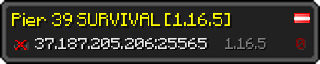 Userbar 320x64 in minecraft style for 37.187.205.206:25565