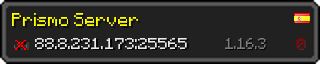 Userbar 320x64 in minecraft style for 88.8.231.173:25565