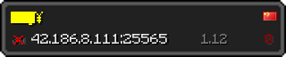 Userbar 320x64 in minecraft style for 42.186.8.111:25565