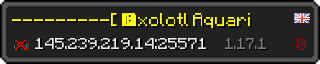 Userbar 320x64 in Minecraft-Stil für den Server 145.239.219.14:25571