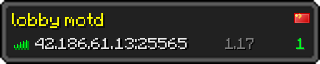 Userbar 320x64 in minecraft style for 42.186.61.13:25565