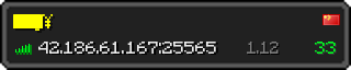 Userbar 320x64 in minecraft style for 42.186.61.167:25565