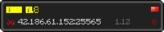 Userbar 320x64 in Minecraft-Stil für den Server 42.186.61.152:25565