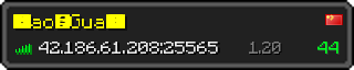 Userbar 320x64 in Minecraft-Stil für den Server 42.186.61.208:25565