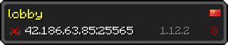 Userbar 320x64 in minecraft style for 42.186.63.85:25565