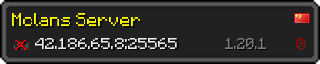 Userbar 320x64 in minecraft style for 42.186.65.8:25565