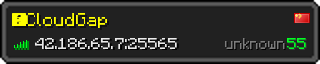 Userbar 320x64 in minecraft style for 42.186.65.7:25565